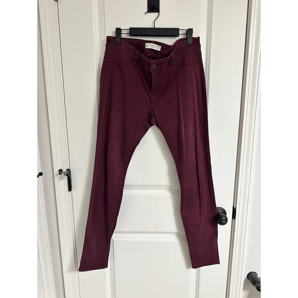 🍷 Abercrombie & Fitch Skinny Jeans – Wine | Size 10 | 30x29 🍷